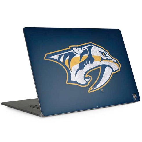 NHL Nashville Predators Distressed MacBook Skins