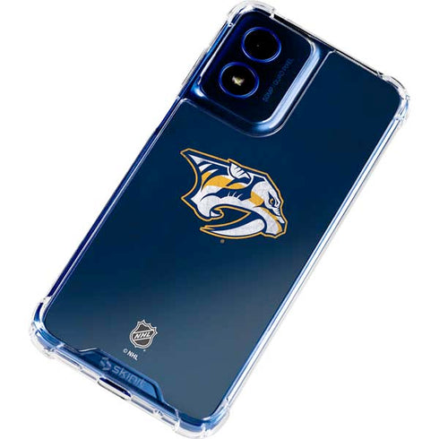 NHL Nashville Predators Distressed Moto G 5G (2024) Clear Case