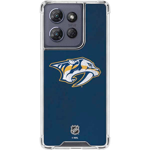 NHL Nashville Predators Distressed Moto G Power 5G (2025) Clear Case
