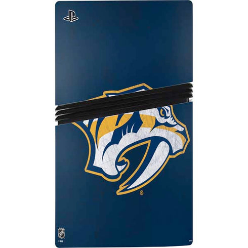 NHL Nashville Predators Distressed PS5 Pro Bundle Skin