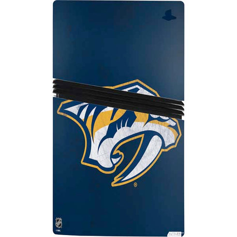 NHL Nashville Predators Distressed PS5 Pro Console Skin
