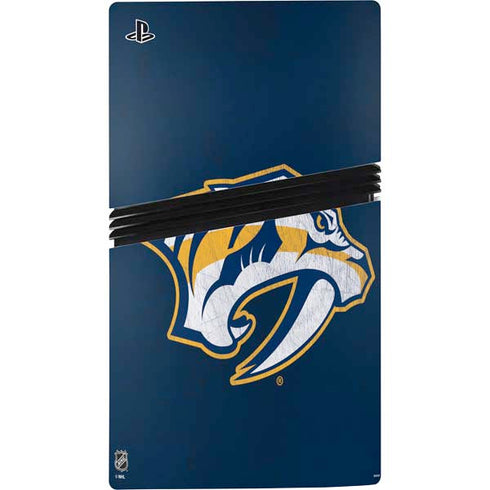 NHL Nashville Predators Distressed PS5 Pro Disk Bundle Skin