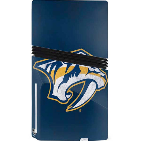 NHL Nashville Predators Distressed PS5 Pro Disk Console Skin