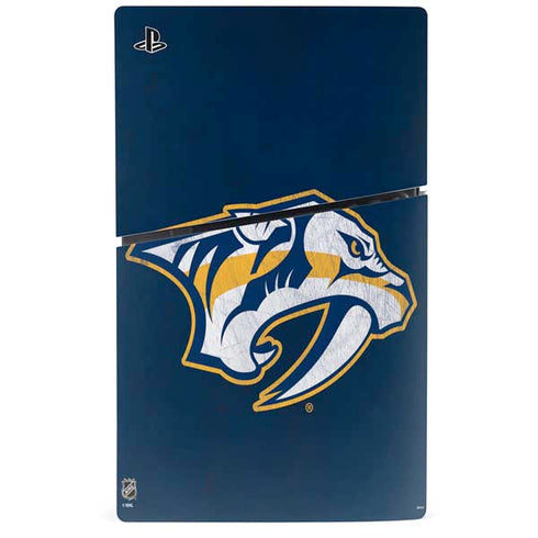 NHL Nashville Predators Distressed PS5 Slim Digital Edition Console Skin