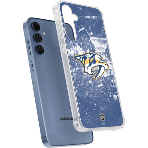 NHL Nashville Predators Frozen Galaxy A55 5G Clear Case