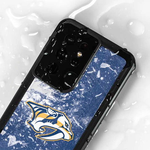 NHL Nashville Predators Frozen Galaxy S24 Ultra Waterproof Case