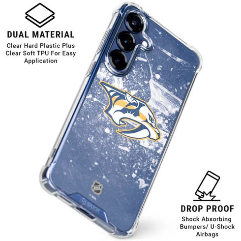 NHL Nashville Predators Frozen Galaxy S25 FE Clear Case