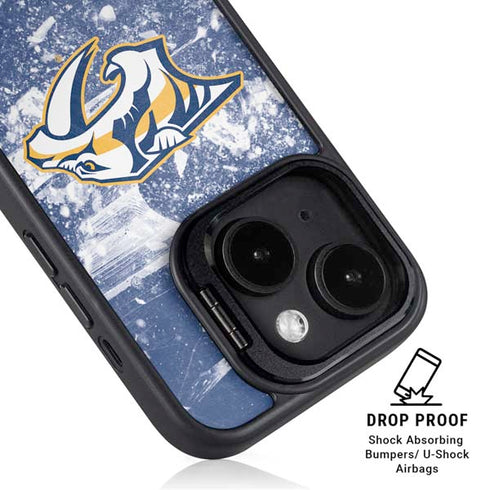 NHL Nashville Predators Frozen iPhone 14 Kickstand Case