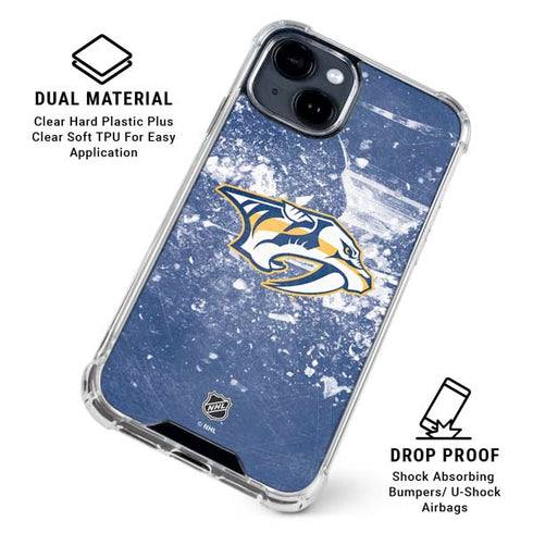 NHL Nashville Predators Frozen iPhone 15 Clear Case