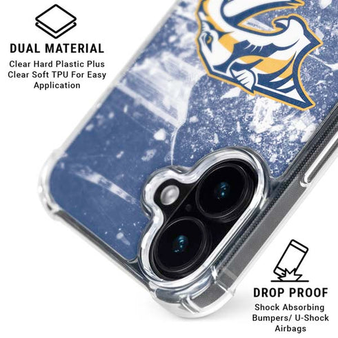 NHL Nashville Predators Frozen iPhone 16 Plus Clear Case