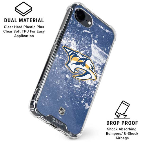 NHL Nashville Predators Frozen iPhone 16e Clear Case