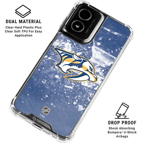 NHL Nashville Predators Frozen Moto G Power 5G (2024) Clear Case