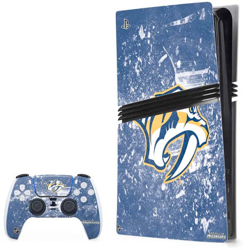 NHL Nashville Predators Frozen PS5 Pro Bundle Skin