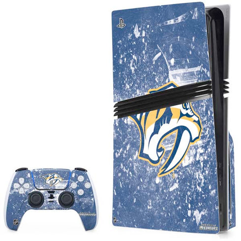 NHL Nashville Predators Frozen PS5 Pro Disk Bundle Skin