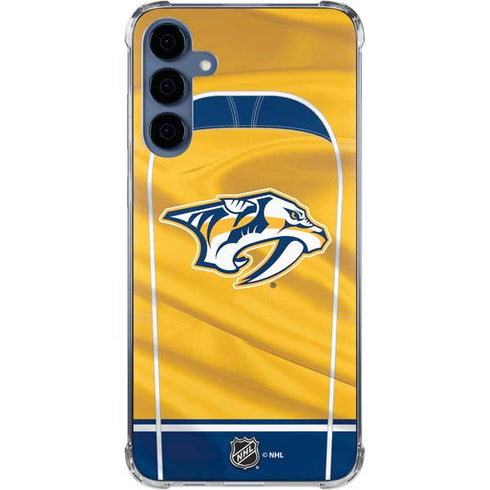 NHL Nashville Predators Jersey Galaxy A55 5G Clear Case