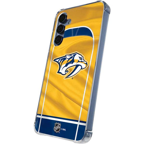 NHL Nashville Predators Jersey Galaxy A55 5G Clear Case