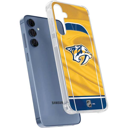 NHL Nashville Predators Jersey Galaxy A55 5G Clear Case