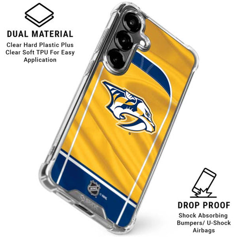 NHL Nashville Predators Jersey Galaxy S26 Plus Clear Case