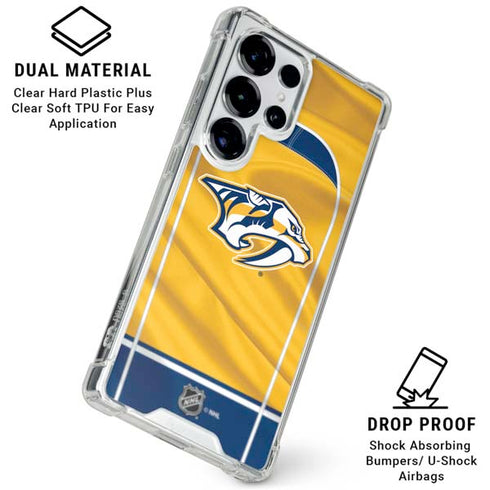 NHL Nashville Predators Jersey Galaxy S26 Ultra Clear Case