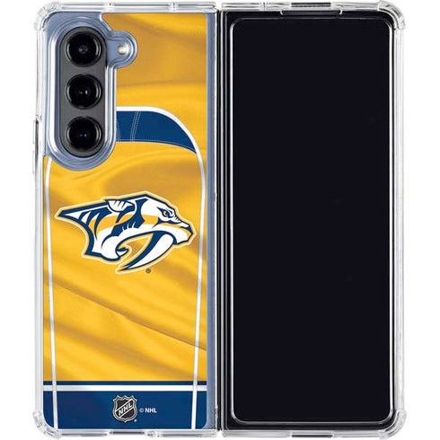 NHL Nashville Predators Jersey Galaxy Z Fold5 5G Clear Case
