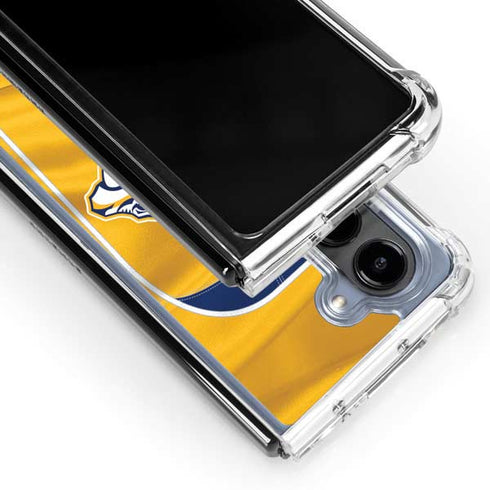 NHL Nashville Predators Jersey Galaxy Z Fold5 5G Clear Case