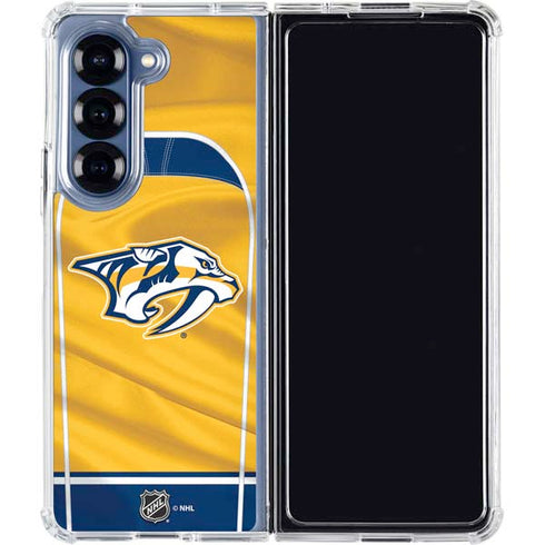 NHL Nashville Predators Jersey Galaxy Z Fold6 Clear Case