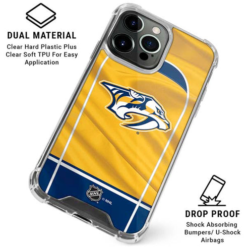 NHL Nashville Predators Jersey iPhone 16 Pro Clear Case