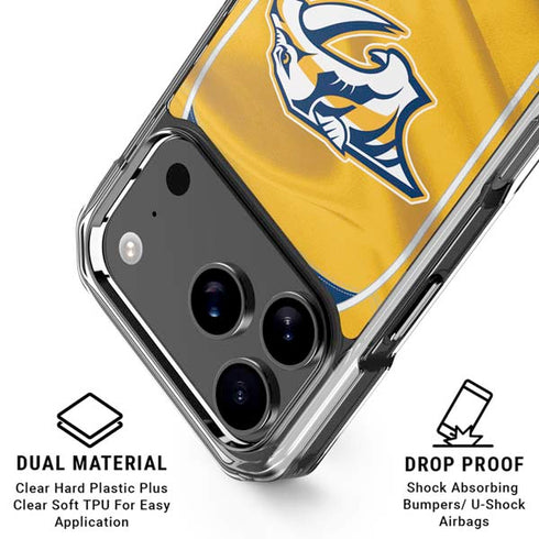 NHL Nashville Predators Jersey iPhone 18 Pro Clear Case
