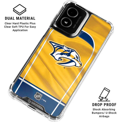 NHL Nashville Predators Jersey Moto G Power 5G (2024) Clear Case