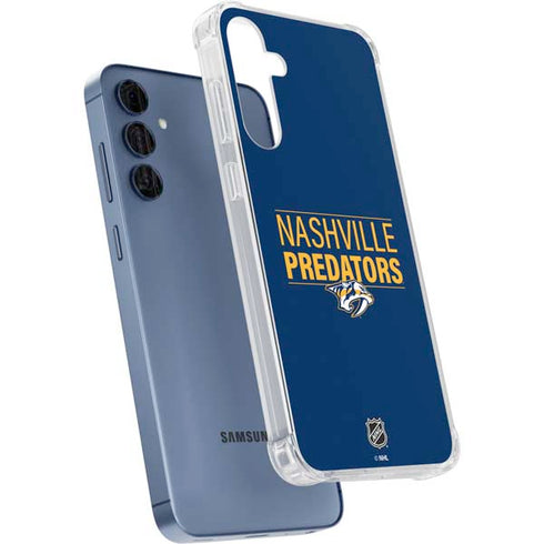 NHL Nashville Predators Lineup Galaxy A55 5G Clear Case