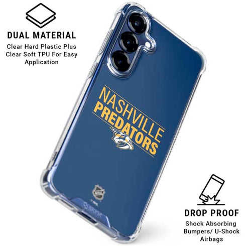 NHL Nashville Predators Lineup Galaxy S25 Plus Clear Case
