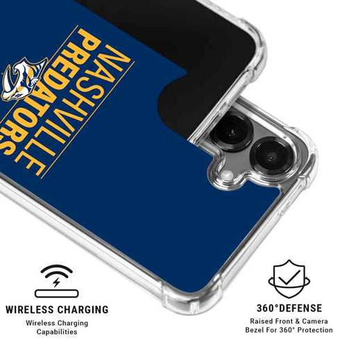 NHL Nashville Predators Lineup Galaxy S26 Clear Case