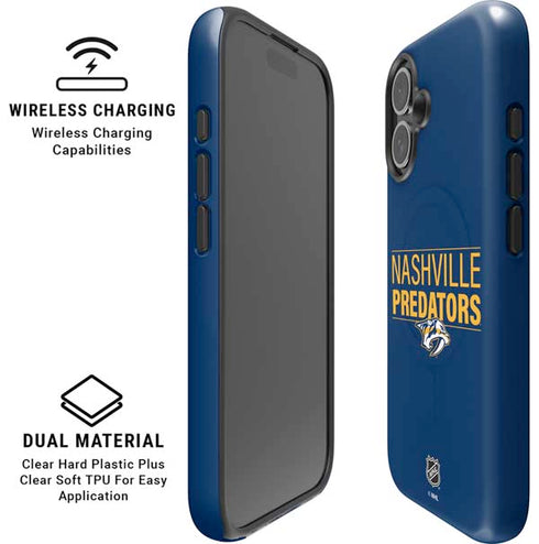 NHL Nashville Predators Lineup iPhone 16 Plus Magsafe Impact Case