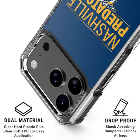 NHL Nashville Predators Lineup iPhone 18 Pro Clear Case