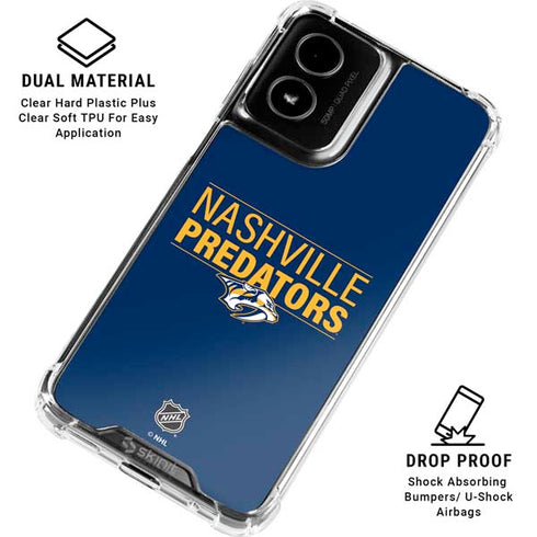 NHL Nashville Predators Lineup Moto G Power 5G (2024) Clear Case
