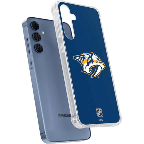 NHL Nashville Predators Logo Galaxy A35 5G Clear Case
