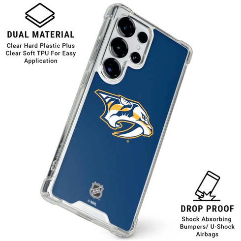 NHL Nashville Predators Logo Galaxy S25 Ultra Clear Case