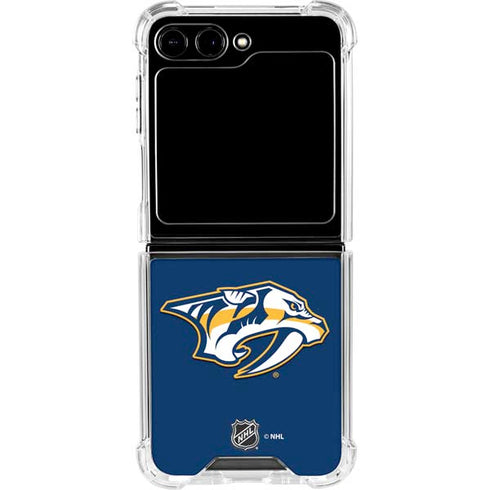 NHL Nashville Predators Logo Galaxy Z Flip6 Clear Case