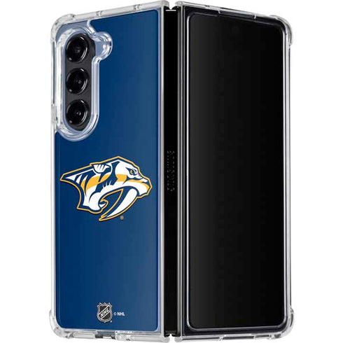 NHL Nashville Predators Logo Galaxy Z Fold5 5G Clear Case
