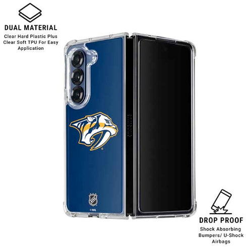 NHL Nashville Predators Logo Galaxy Z Fold6 Clear Case