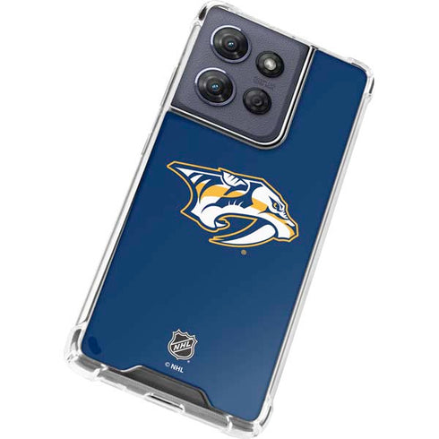 NHL Nashville Predators Logo Moto G 5G (2025) Clear Case