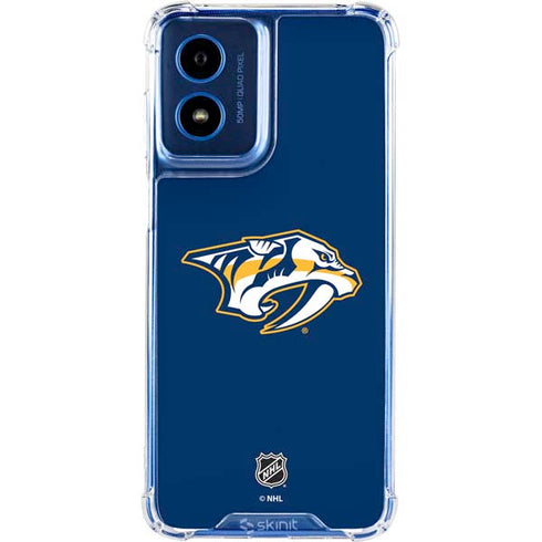 NHL Nashville Predators Logo Moto G 5G (2024) Clear Case