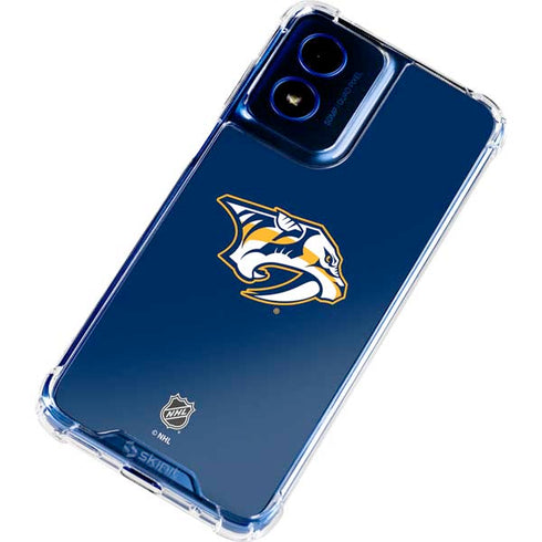 NHL Nashville Predators Logo Moto G 5G (2024) Clear Case
