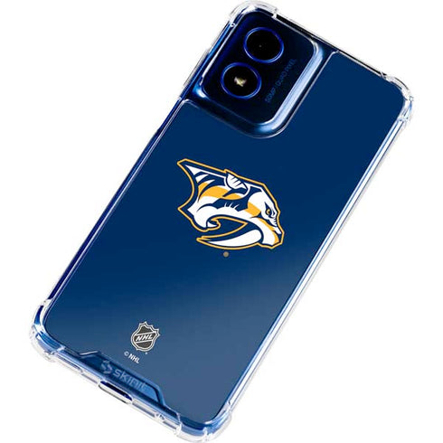 NHL Nashville Predators Logo Moto G Play 4G (2024) Clear Case