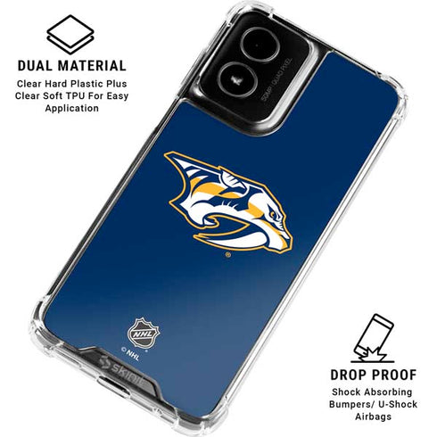 NHL Nashville Predators Logo Moto G Power 5G (2024) Clear Case