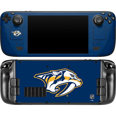 NHL Nashville Predators Logo Steam Deck Handheld Gaming Computer OLED Skin