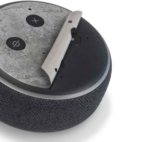 Natural Grey Concrete Amazon Echo Dot Skin