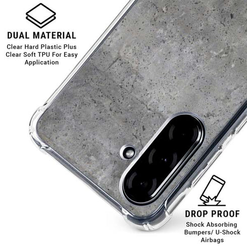 Natural Grey Concrete Galaxy A36 5G Clear Case