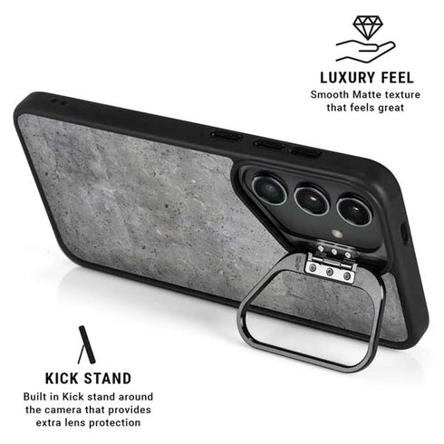 Natural Grey Concrete Galaxy S25 Kickstand Case