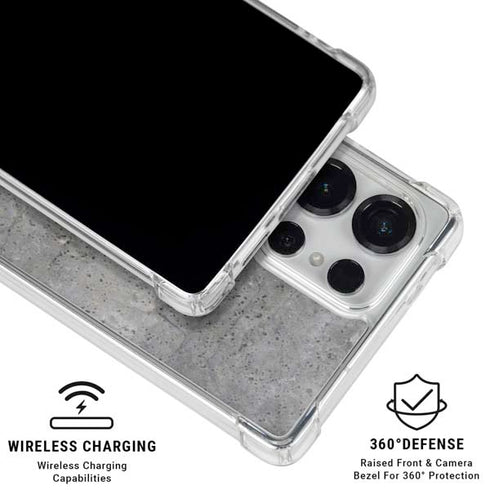 Natural Grey Concrete Galaxy S25 Ultra Clear Case